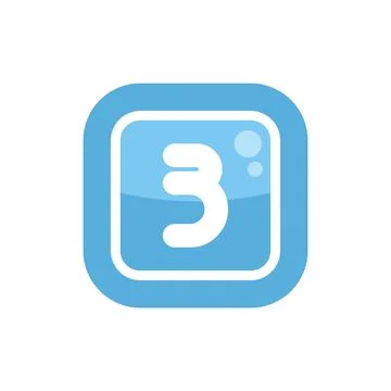 Washing machine display showing number three setting, laundry concept Stock Illustration