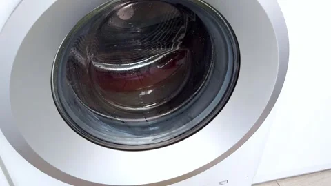 Washing Machine Drum in Full Torque: Raw Power and Precision Spin Video stock 315089356