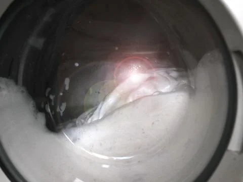 Washing machine drum 스톡 사진