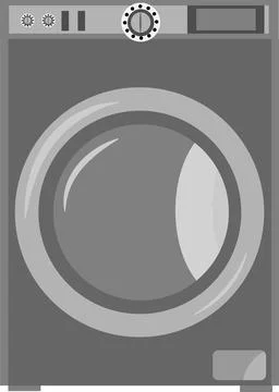 Washing machine. Flat style Vector. Illustrazione stock