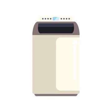 Washing machine flat vector icon on a white background Stock Illustration