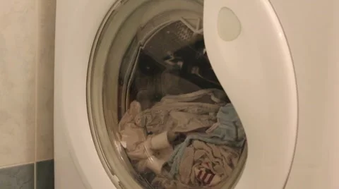Washing machine 스톡 동영상 8648370