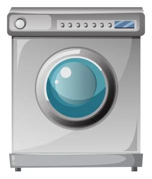 Washing machine with front door 스톡 일러스트