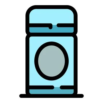 Washing machine front load automatic laundry cleaning appliance icon Stock Illustration