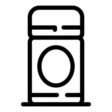 Washing machine front load icon outline style Stock Illustration