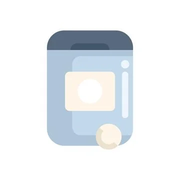 Washing machine front load showing laundry wash cycle program icon Stock-Illustration