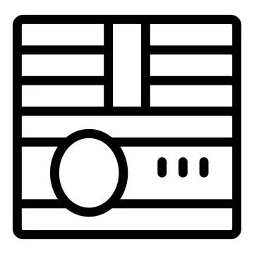 Washing machine front panel with buttons and display icon Stock Illustration