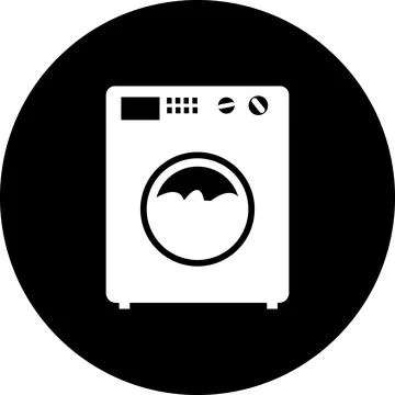 Washing machine icon design Illustrazione stock