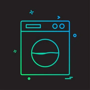 Washing machine icon design vector Illustrazione stock