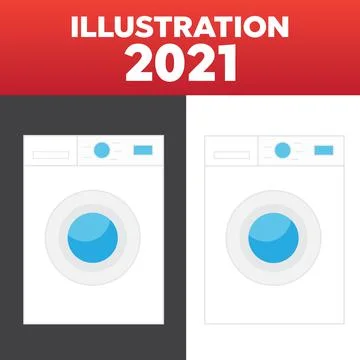 Washing machine icon. Housework laundry vector illustration Stock Illustration