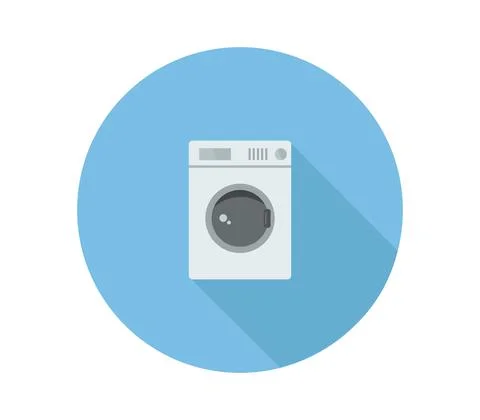 Washing machine icon illustrated in vector on white background Stock Illustration