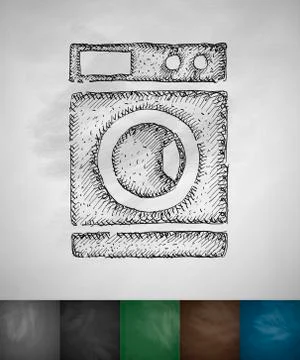 Washing machine icon Stock Illustration