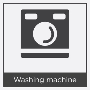 Washing machine icon isolated on white background Free Stock Illustration