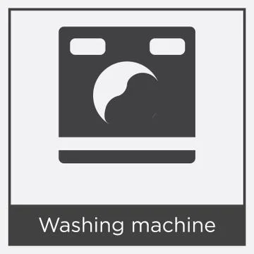Washing machine icon isolated on white background Free Stock Illustration