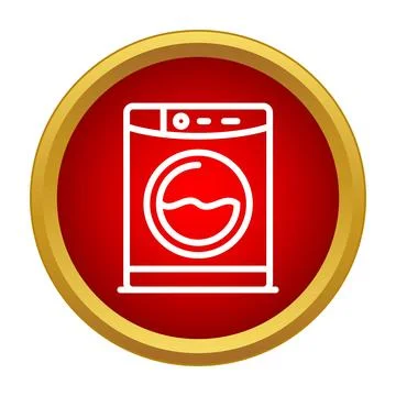 Washing machine icon for laundry and household chores Stock Illustration