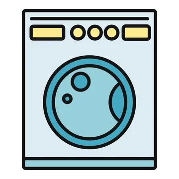 Washing machine icon for laundry and household chores Stock Illustration