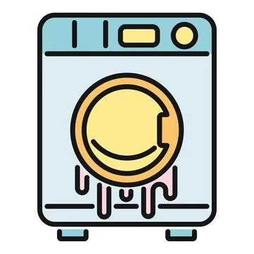 Washing machine icon for laundry and household chores Stock Illustration
