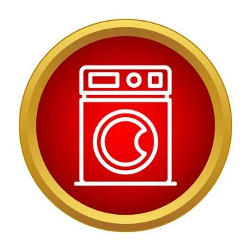 Washing machine icon for laundry and household chores Stock Illustration
