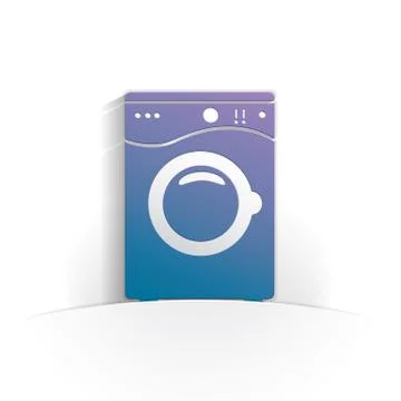Washing machine icon paper Stock Illustration