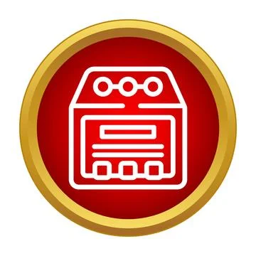 Washing machine icon representing household laundry appliance Stock Illustration