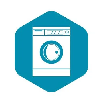Washing machine icon, simple style Illustrazione stock