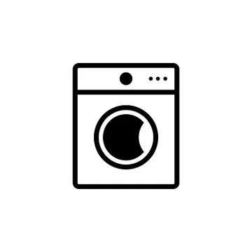 Washing machine icon in trendy flat style Stock Illustration