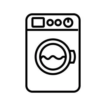 Washing machine icon vector. electric appliances icon vector. Stock Illustration