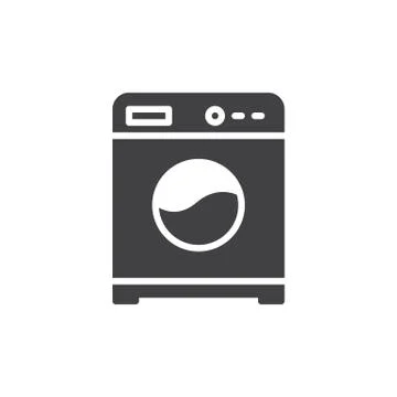 Washing machine icon vector, filled flat sign, solid pictogram Stock Illustration