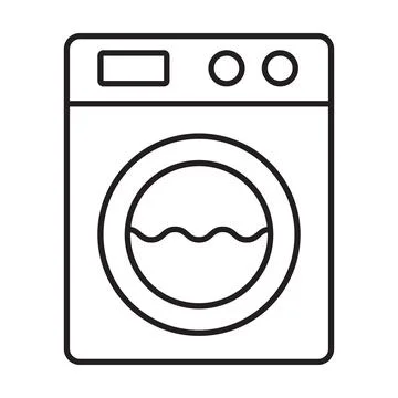 Washing machine icon vector for graphic design, logo, web site, social media, Stock Illustration