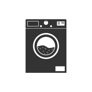 Washing machine icon. Vector illustration, flat design. Stock Illustration