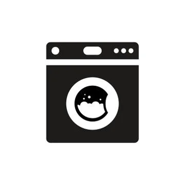 Washing machine icon vector on white background Stock Illustration