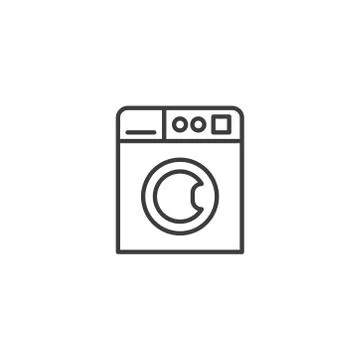 Washing machine icon vector on white background Stock Illustration