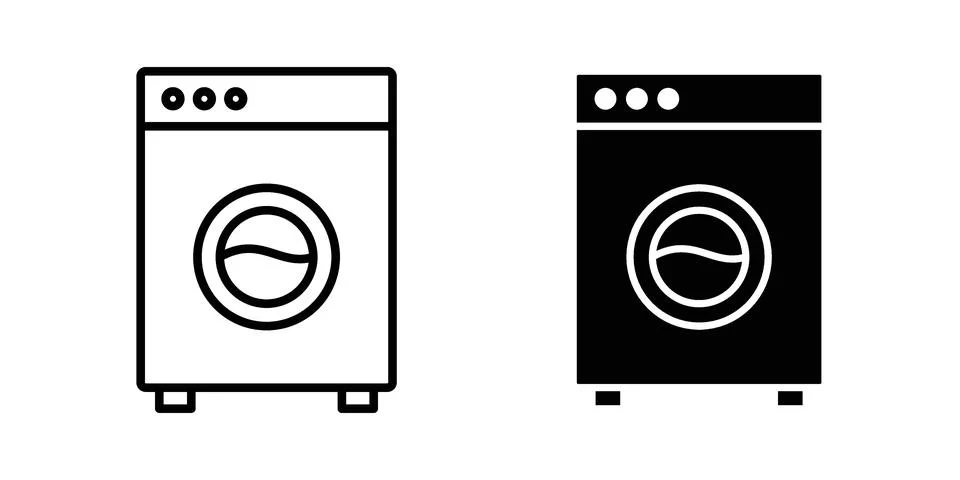 Washing machine icon for web projects Stock Illustration