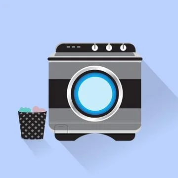 Washing machine. Stock Illustration