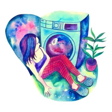 Washing machine Stock Illustration