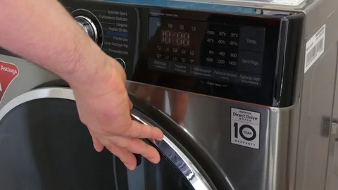 Washing machine. inhaling Stock Footage 104575591
