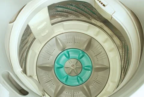 Washing machine, inside view Stock Photos