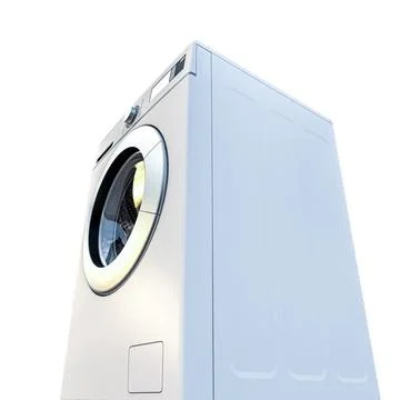 Washing machine isolated on white background Stock Illustration