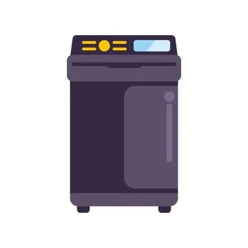 Washing machine laundry appliance flat design icon Stock Illustration