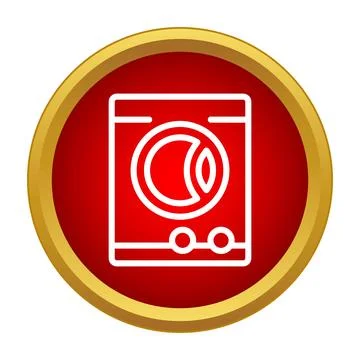 Washing machine laundry appliance icon for cleaning concept Stock Illustration