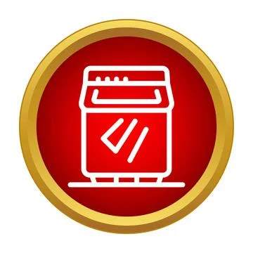 Washing machine laundry appliance icon indicating housework Stock Illustration