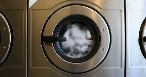 Washing machine laundry front load 4K Stock Footage 98672548