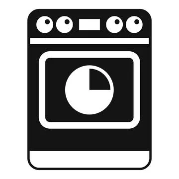 Washing machine laundry time setting vector icon Stock Illustration