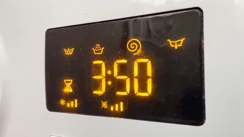 Washing machine LCD display Video stock 220788636