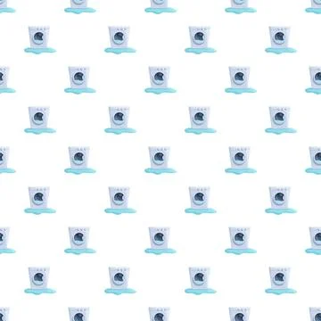 Washing machine leaking water creating a repetitive pattern Illustrazione stock
