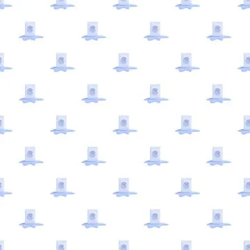 Washing machine leaking water seamless pattern background Stock Illustration