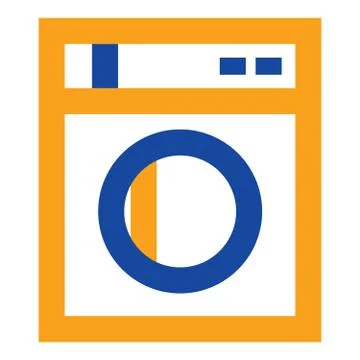 Washing Machine Line Icon Stock Illustration