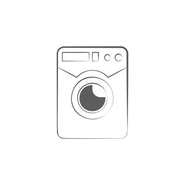 Washing machine logo icon. Element Home Electronics concept and web apps. Vector Illustrazione stock