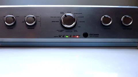 Washing Machine Machine Control Panel - 4K Video stock 84816724