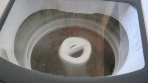Washing machine making noise in the centrifugation Stock Footage 133130643